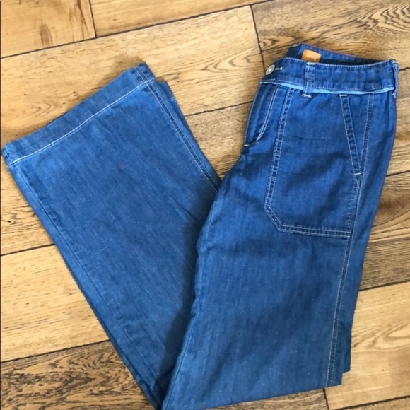 Anthropologie Pilcro Wide-Leg Chambray Jeans 2 - Picture 3 of 8